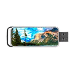 Painting Paintings Mountain Portable Usb Flash (one Side) by Pakrebo