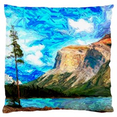 Painting Paintings Mountain Standard Flano Cushion Case (two Sides) by Pakrebo