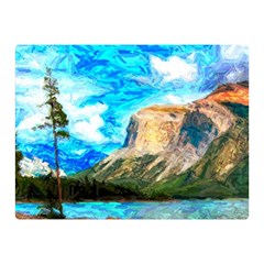 Painting Paintings Mountain Double Sided Flano Blanket (mini)  by Pakrebo