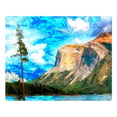 Painting Paintings Mountain Double Sided Flano Blanket (large)  by Pakrebo