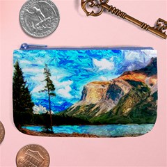 Painting Paintings Mountain Large Coin Purse by Pakrebo