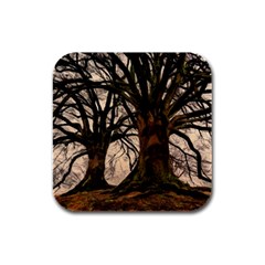 Ent Treant Trees Tree Bark Barks Rubber Square Coaster (4 Pack)  by Pakrebo