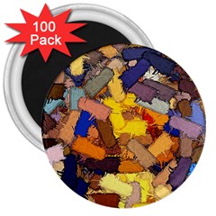 Texture Painting Plot Graffiti 3  Magnets (100 Pack) by Pakrebo