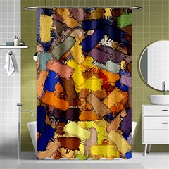 Texture Painting Plot Graffiti Shower Curtain 48  X 72  (small)  by Pakrebo