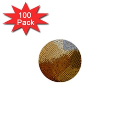 Color Colors Abstract Yellow Brown 1  Mini Buttons (100 Pack)  by Pakrebo