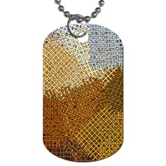 Color Colors Abstract Yellow Brown Dog Tag (one Side) by Pakrebo