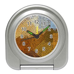 Color Colors Abstract Yellow Brown Travel Alarm Clock by Pakrebo