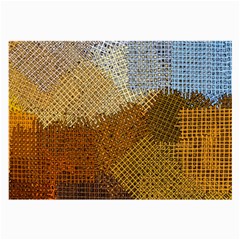 Color Colors Abstract Yellow Brown Large Glasses Cloth (2-side) by Pakrebo