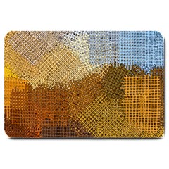 Color Colors Abstract Yellow Brown Large Doormat  by Pakrebo