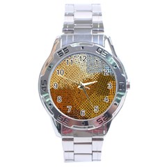 Color Colors Abstract Yellow Brown Stainless Steel Analogue Watch by Pakrebo