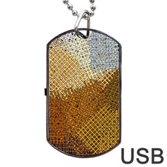 Color Colors Abstract Yellow Brown Dog Tag Usb Flash (one Side) by Pakrebo