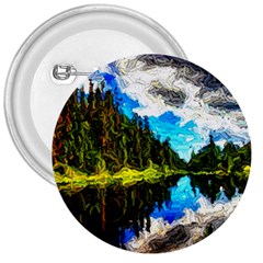 Color Lake Mountain Painting 3  Buttons by Pakrebo