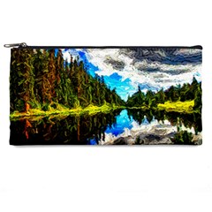 Color Lake Mountain Painting Pencil Cases by Pakrebo