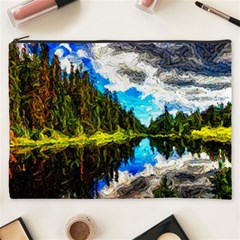 Color Lake Mountain Painting Cosmetic Bag (xxxl) by Pakrebo