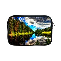 Color Lake Mountain Painting Apple Ipad Mini Zipper Cases by Pakrebo