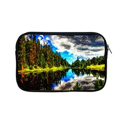 Color Lake Mountain Painting Apple Macbook Pro 13  Zipper Case by Pakrebo