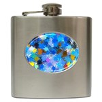 Color Colors Abstract Colorful Hip Flask (6 oz) Front