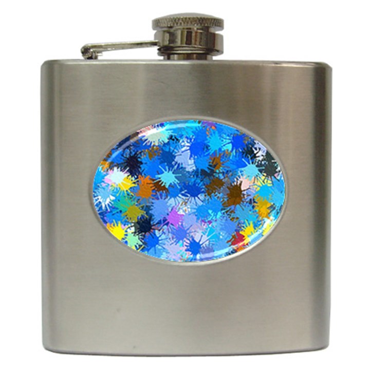 Color Colors Abstract Colorful Hip Flask (6 oz)