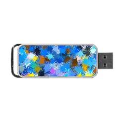 Color Colors Abstract Colorful Portable Usb Flash (one Side) by Pakrebo