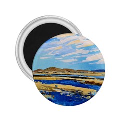 The Landscape Water Blue Painting 2 25  Magnets by Pakrebo