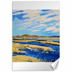 The Landscape Water Blue Painting Canvas 12  X 18  by Pakrebo