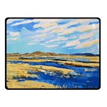 The Landscape Water Blue Painting Double Sided Fleece Blanket (Small)  45 x34  Blanket Back