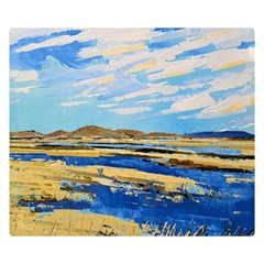 The Landscape Water Blue Painting Double Sided Flano Blanket (small)  by Pakrebo