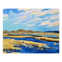 The Landscape Water Blue Painting Double Sided Flano Blanket (large)  by Pakrebo