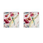 Plant Nature Flowers Foliage Cufflinks (Square) Front(Pair)