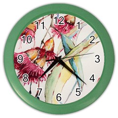 Plant Nature Flowers Foliage Color Wall Clock by Pakrebo