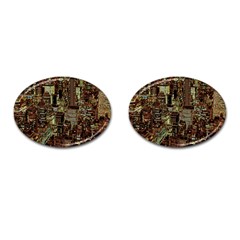 New York City Skyscrapers Cufflinks (oval) by Pakrebo