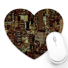 New York City Skyscrapers Heart Mousepads by Pakrebo