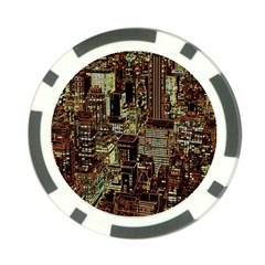 New York City Skyscrapers Poker Chip Card Guard by Pakrebo