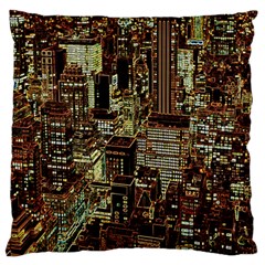 New York City Skyscrapers Standard Flano Cushion Case (one Side) by Pakrebo