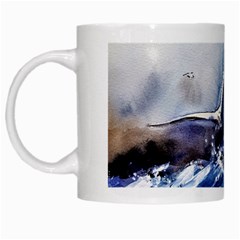 Art Painting Sea Storm Seagull White Mugs by Pakrebo