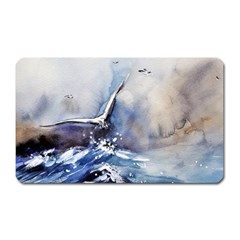 Art Painting Sea Storm Seagull Magnet (rectangular) by Pakrebo