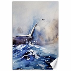 Art Painting Sea Storm Seagull Canvas 24  X 36  by Pakrebo