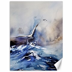 Art Painting Sea Storm Seagull Canvas 36  X 48  by Pakrebo