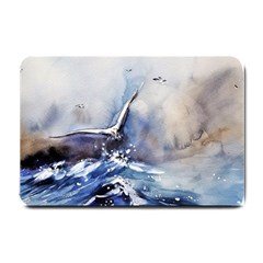 Art Painting Sea Storm Seagull Small Doormat  by Pakrebo