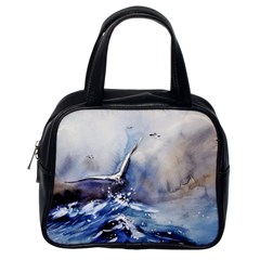 Art Painting Sea Storm Seagull Classic Handbag (one Side) by Pakrebo