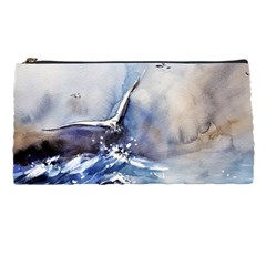 Art Painting Sea Storm Seagull Pencil Cases by Pakrebo