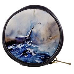 Art Painting Sea Storm Seagull Mini Makeup Bag by Pakrebo