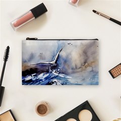 Art Painting Sea Storm Seagull Cosmetic Bag (small) by Pakrebo