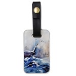 Art Painting Sea Storm Seagull Luggage Tags (One Side)  Front