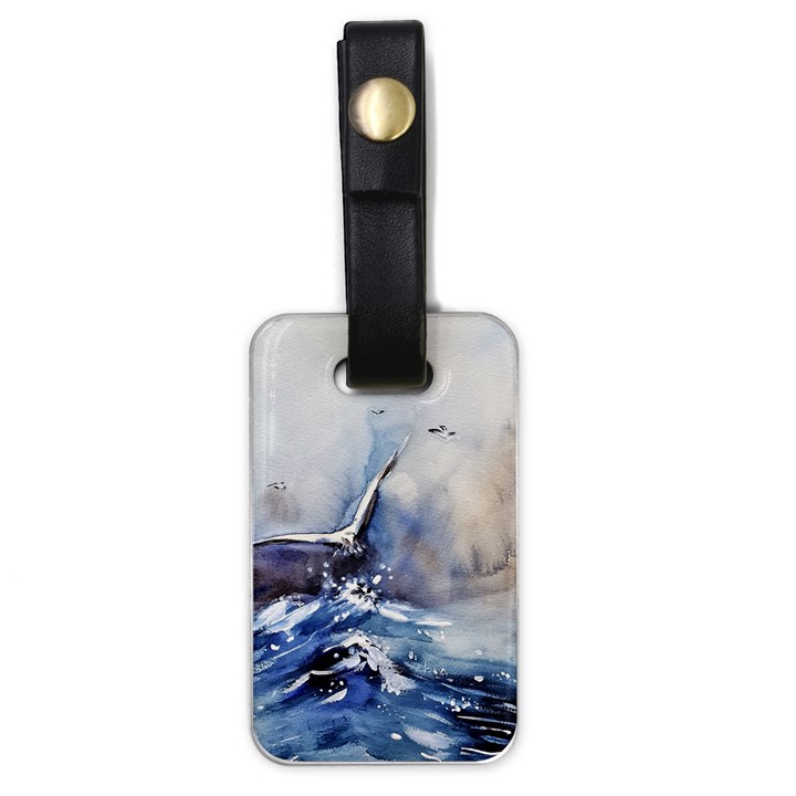 Art Painting Sea Storm Seagull Luggage Tags (One Side) 