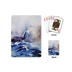 Art Painting Sea Storm Seagull Playing Cards (mini) by Pakrebo