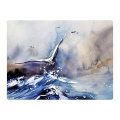 Art Painting Sea Storm Seagull Double Sided Flano Blanket (mini)  by Pakrebo