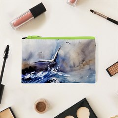 Art Painting Sea Storm Seagull Cosmetic Bag (xs) by Pakrebo