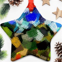 Texture Color Colors Network Star Ornament (two Sides) by Pakrebo