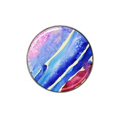 Painting Abstract Blue Pink Spots Hat Clip Ball Marker (10 Pack) by Pakrebo